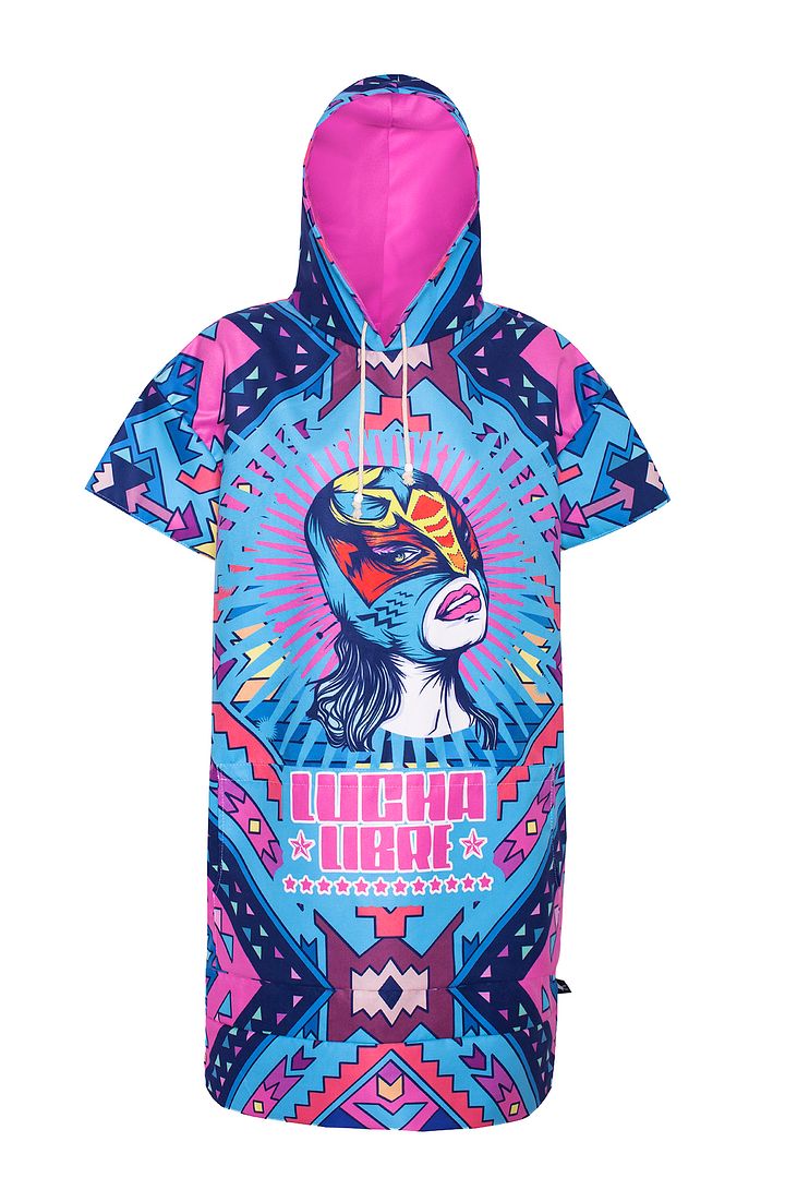 Lucha Libre women's quick-dry surfing poncho / change robe